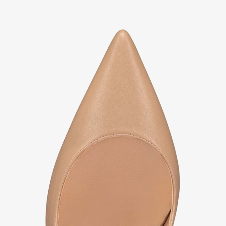 Nude Nappa Leather Cut-Out Heels - ARNO CONTI