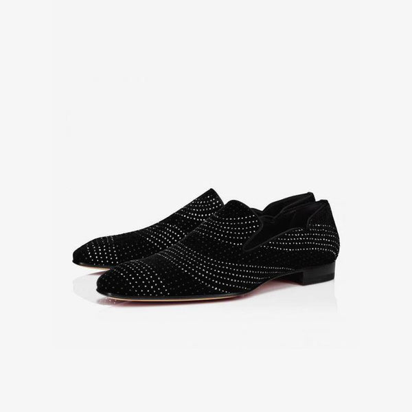 Black Dress Loafers Gliiter Leather - Arno Conti Shoe