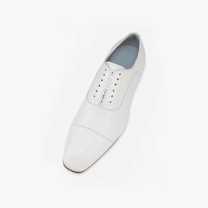 Classic White Leather Oxford Dress Shoes - ARNO CONTI