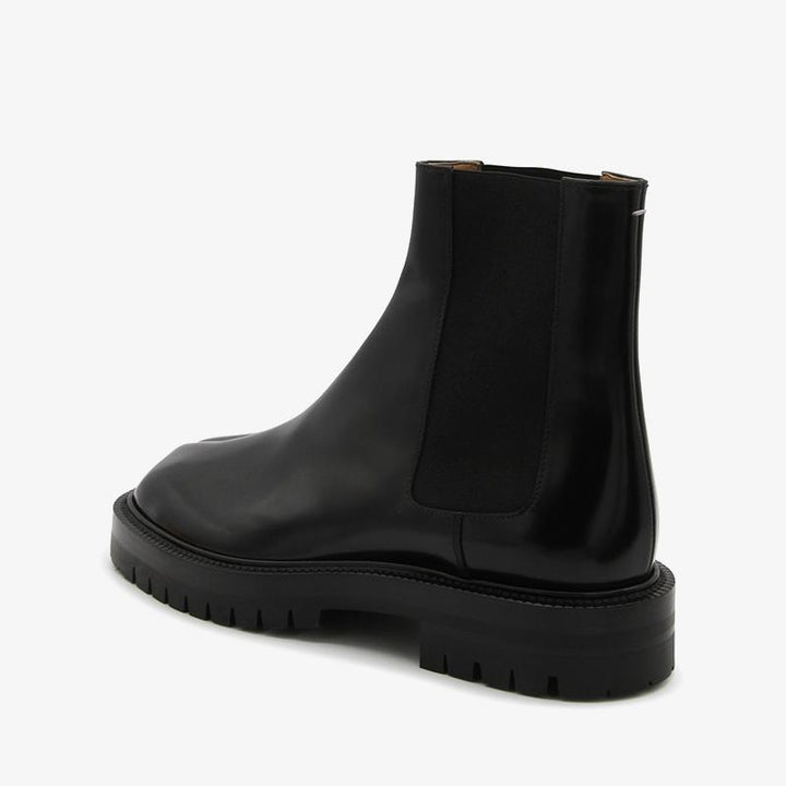 Black Calf Leather Slip-On Boots Unisex - Arno Conti Shoe