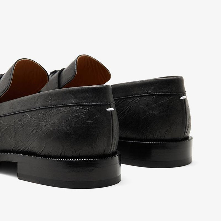 Black Calfskin Tassel Loafers - Arno Conti Shoe