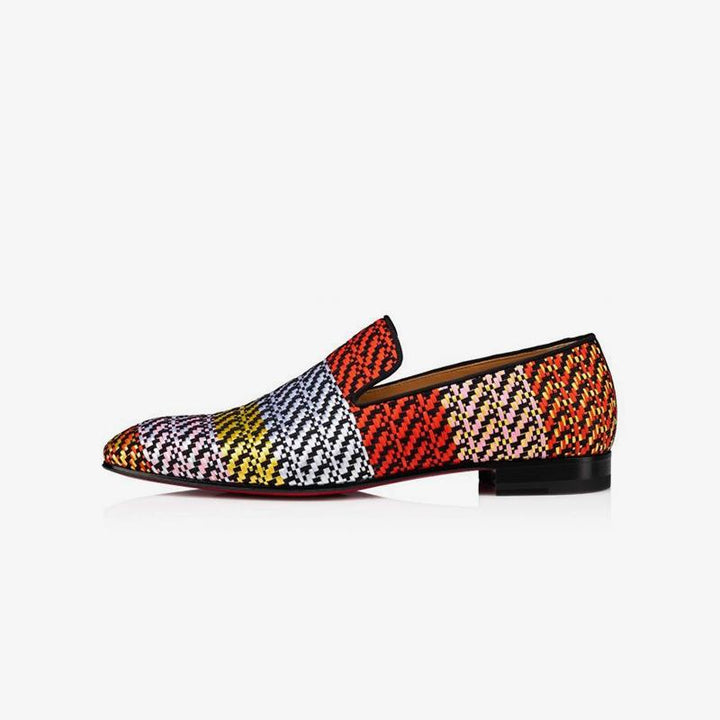 Woven Loafers Colorful Flat Shoes - ARNO CONTI