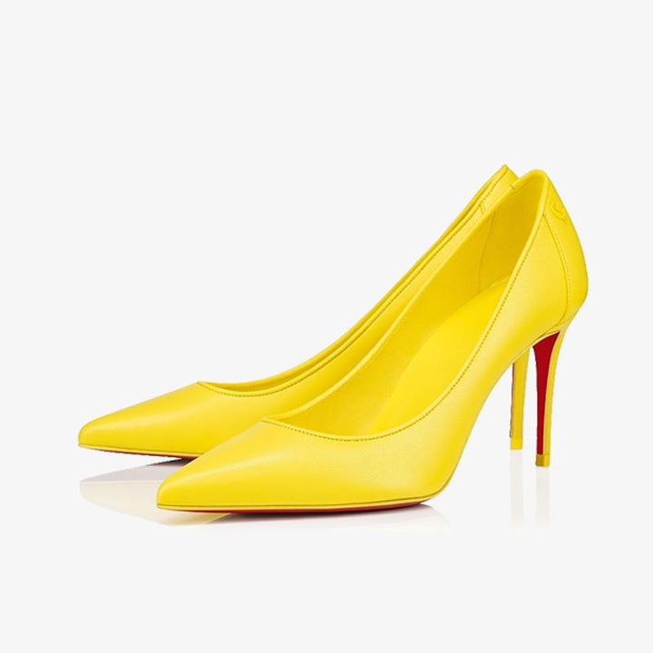 Yellow Calf Leather Pump - ARNO CONTI