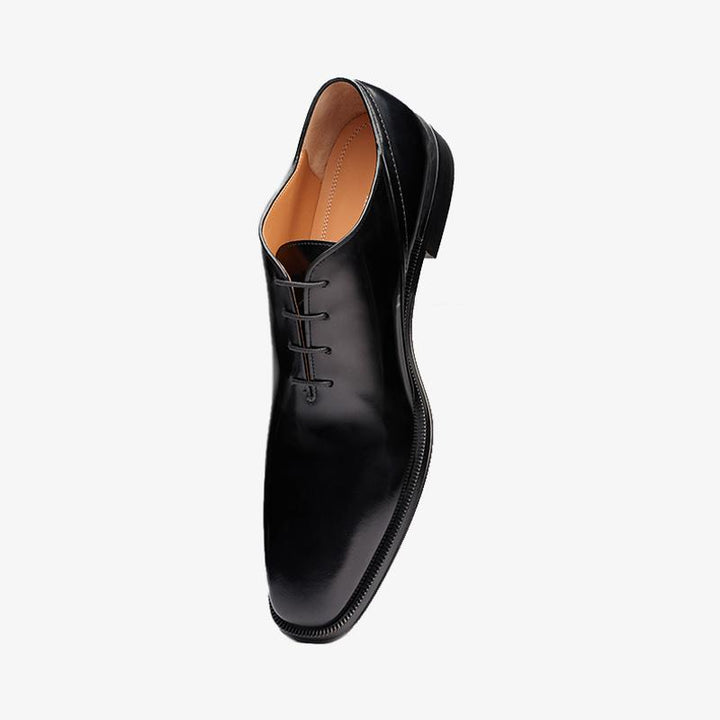 Black Brushed Calfskin Formal Lace-Ups - Arno Conti Shoe