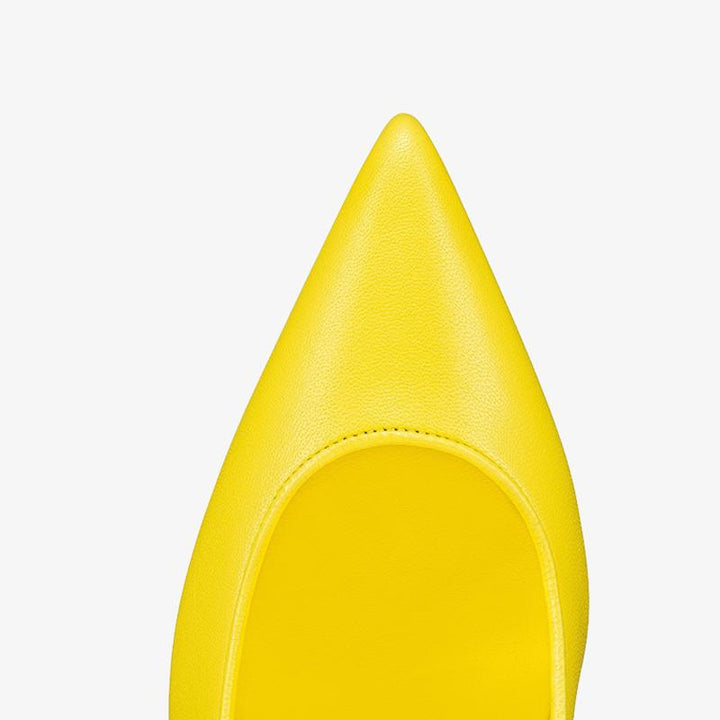 Yellow Calf Leather Pump - ARNO CONTI