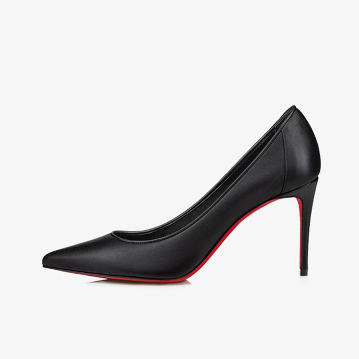 Black Calf Leather Sporty Pump - ARNO CONTI